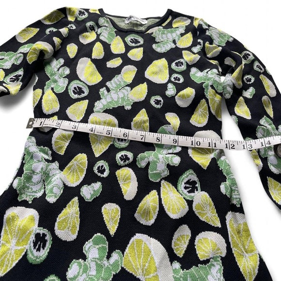 OPENING CEREMONY • jacquard knit bodycon ginger lemon lime jalapeño dress xxs xs - Picture 6 of 8